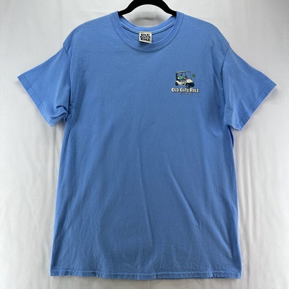 OLD GUY RULE Shirt Mens Size L This Is How I Roll Graphic Tee Short Sleeve Blue